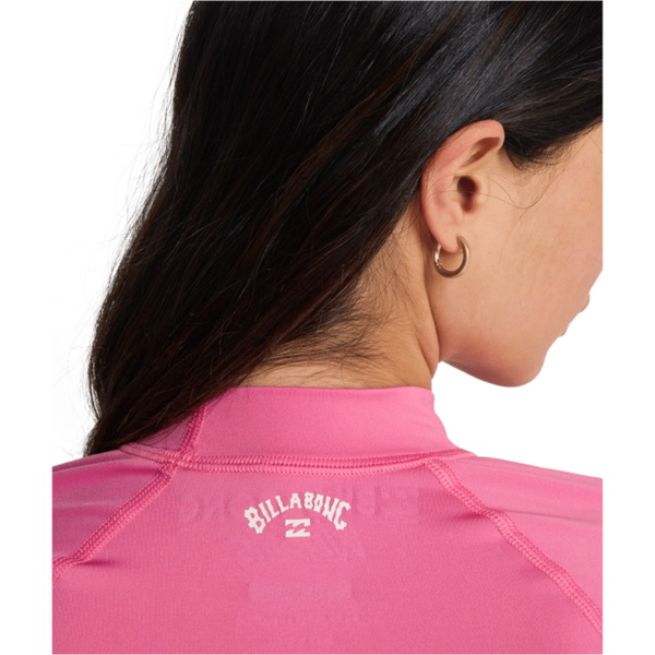 2026 Billabong Womens Tropical Surf Short Sleeve Rash Vest EBJWR03041 - Guava